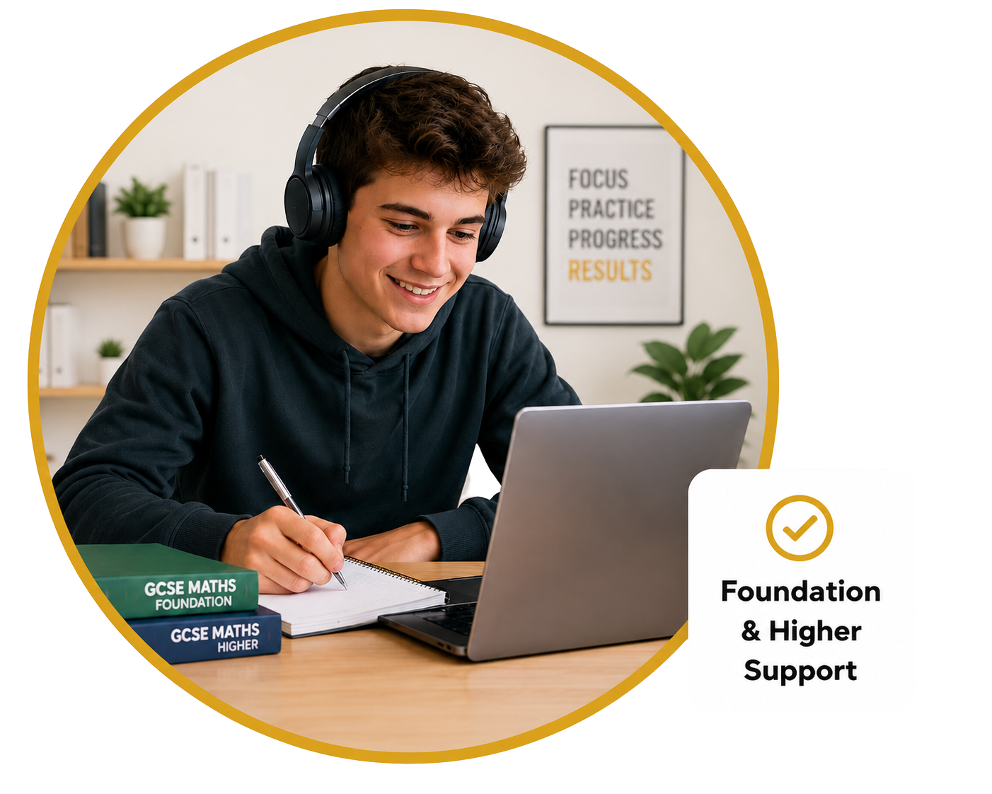 Online GCSE Maths support helping a student build confidence with Level-Up