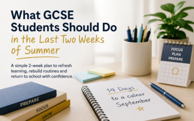 What GCSE Students Should Do in the Last Two Weeks of Summer